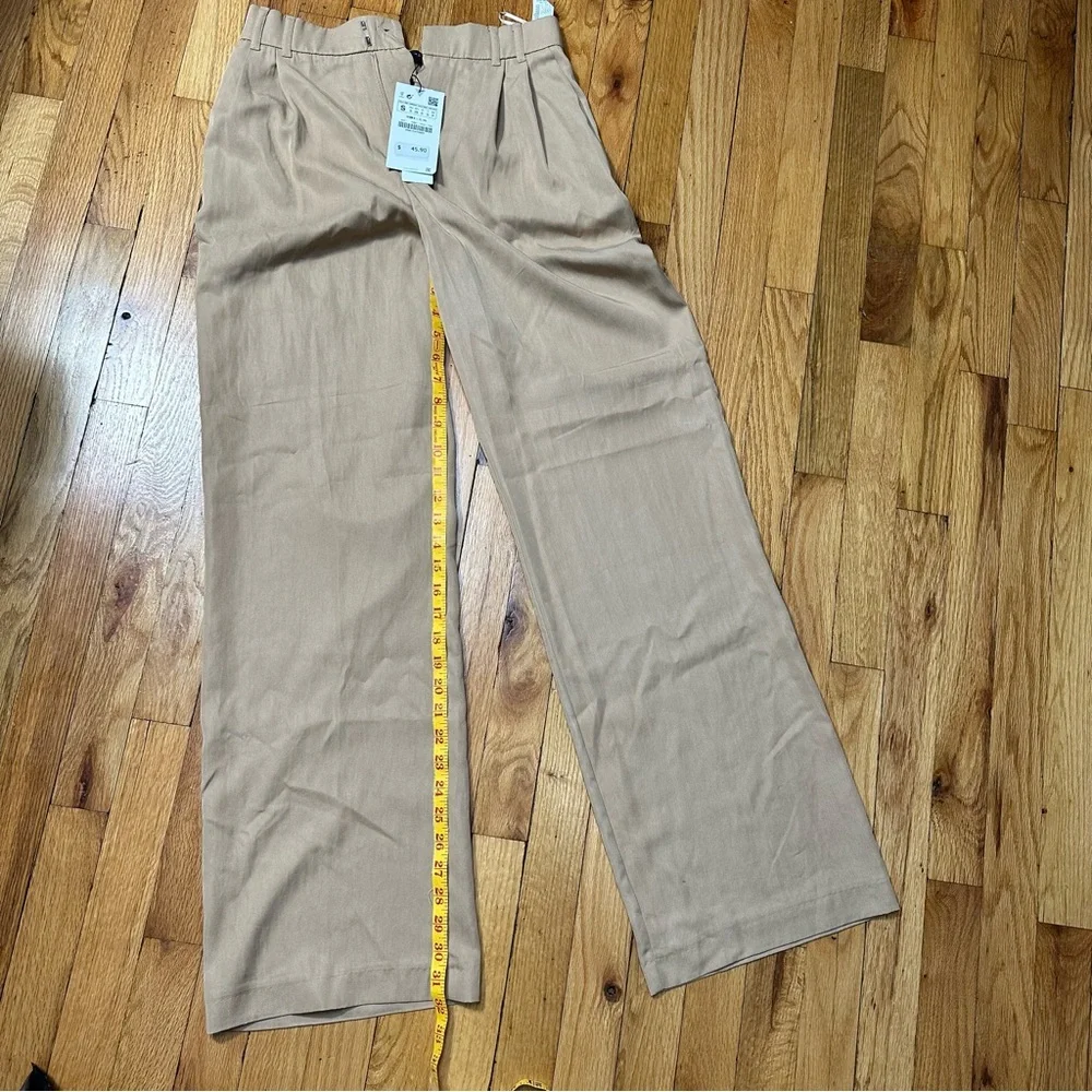 Zara Wide Leg Trouser (small, tan) - Picture 2 of 4